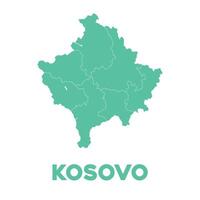 detailliert kosovo Karte vektor