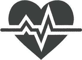 Herzschlag Symbol Vektor Illustration im Briefmarke Stil