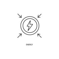 Energie Konzept Linie Symbol. einfach Element Illustration. Energie Konzept Gliederung Symbol Design. vektor