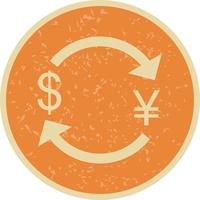 Byt yen med Dollar Vector Icon