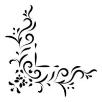 Luxus Jahrgang Ecke Rahmen Vektor Element. klassisch Strudel Teiler Muster Ornament. Filigran Design kalligraphisch Dekoration zum rahmen, Gruß Karte, Einladung, Speisekarte, Zertifikat.