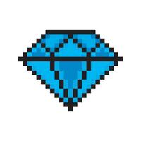 diamant i pixel konst stil vektor