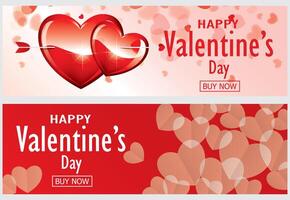 glücklich Valentinsgrüße Tag, Liebe Tag Herzen romantisch Feier Design. Vektor Illustration