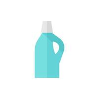 Waschmittel Flasche Symbol im eben Farbe Stil. Wäsche Parfüm Weichmacher Seife vektor