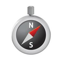 Kompass Symbol im Farbe. Richtung Norden Süd Lokalisieren vektor