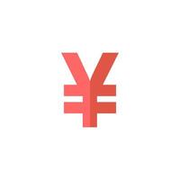 Japan Yen Symbol Symbol im eben Farbe Stil. vektor