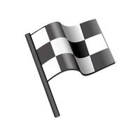 lopp flagga ikon i Färg. sport bil- bil samling vinka Avsluta vektor