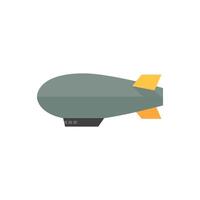 Luftschiff Symbole im eben Farbe Stil. heiß Luft Ballon Zeppelin vektor