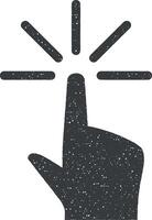 hand, fingrar, gest, Rör vektor ikon illustration med stämpel effekt