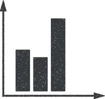 företag Diagram vektor ikon illustration med stämpel effekt