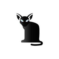 katt ikon i duo tona Färg. djur- svart kattunge vektor