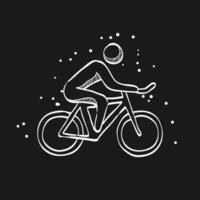 berg cyklist klotter skiss illustration vektor