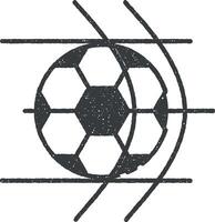 Ziel, Tür, Fußball Tür, Sport Vektor Symbol Illustration mit Briefmarke bewirken
