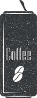 Kaffee im ein Metall Krug Vektor Symbol Illustration mit Briefmarke bewirken