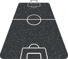 fotboll fält vektor ikon illustration med stämpel effekt