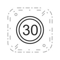 Vektor-Geschwindigkeitslimit 30 Symbol vektor
