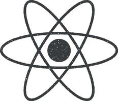 Atome Vektor Symbol Illustration mit Briefmarke bewirken