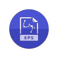 eps Datei Format Symbol im eben Farbe Kreis Stil. Illustration Vektor Drucken Bildgebung Drücken Sie drucken Geschäft