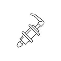Fahrrad Nabe Symbol im dünn Gliederung Stil vektor