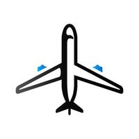 Flugzeug Symbol im Duo Ton Farbe. Luftfahrt Transport Reise vektor