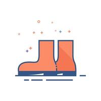 nass Stiefel Symbol eben Farbe Stil Vektor Illustration