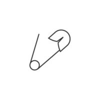 Stift Symbol im dünn Gliederung Stil vektor