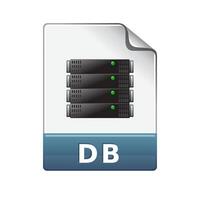 db Datei Format Symbol im Farbe. Erweiterung Datenbank Anfragen vektor