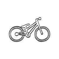 Hand gezeichnet skizzieren Symbol Versuch Fahrrad vektor