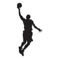 Basketball Spieler Silhouette Vektor Illustration.