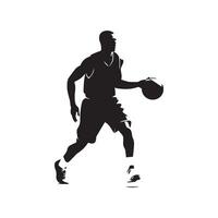 basketboll spelare silhuett vektor illustration.