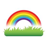 Regenbogen Symbol im Farbe. Farben Bogen Wetter vektor