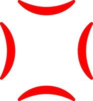 rot Zorn Symbol Symbol vektor