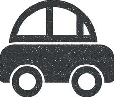 Passagier Auto Vektor Symbol Illustration mit Briefmarke bewirken