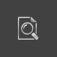 förstoringsglas ikon i metallisk grå Färg stil. zoom utforska hitta lokalisera vektor