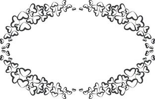 schön runden Rahmen mit Wildblumen Vektor Symbol Illustration mit Briefmarke bewirken