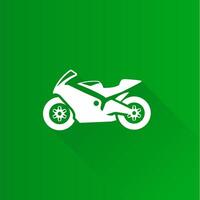 Motorrad eben Farbe Symbol lange Schatten Vektor Illustration