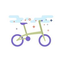 Fahrrad Symbol eben Farbe Stil Vektor Illustration