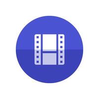 Video Datei Format Symbol im eben Farbe Kreis Stil. Computer Daten Film Streaming online herunterladen vektor