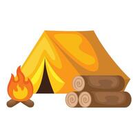 tält ikon för camping. vektor design