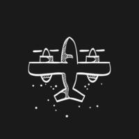Jahrgang Flugzeug Gekritzel skizzieren Illustration vektor