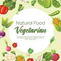 social media posta vegetarian mat mall design vektor