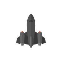 Stealth Bomber Symbol im eben Farbe Stil. Flugzeug Militär- Attacke Avionik Anti Radar vektor