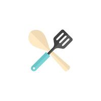 Spatel Symbol im eben Farbe Stil. Kochen Utensil Küche Haushalt vektor