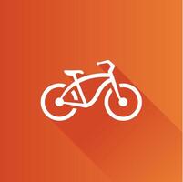 niedrig Fahrer Fahrrad eben Farbe Symbol lange Schatten Vektor Illustration