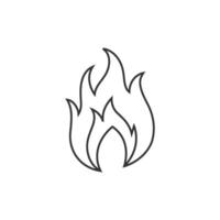 brand ikon i tunn översikt stil vektor