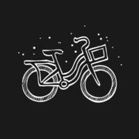 stad cykel klotter skiss illustration vektor