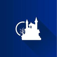 dunkel Schloss eben Farbe Symbol lange Schatten Vektor Illustration