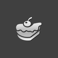 munk ikon i metallisk grå Färg stil. mat ljuv utsökt vektor