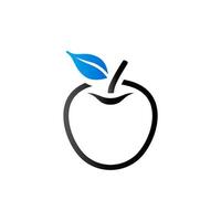Apfel Symbol im Duo Ton Farbe. Essen Obst gesund Lebensstil vektor