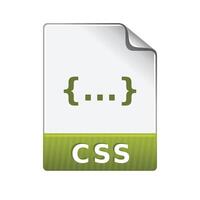 css fil formatera ikon i Färg. dator webb sida stil vektor